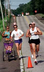 Westport Summer Series 4.1 race in 1998 with the Blues Brothers duking it out along with a baby stroller in the middle